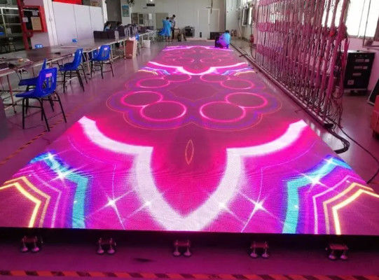 Ringan, tahan lama LED Indoor / Outdoor Floor Tile Screen RGB Warna Mengubah Pencahayaan