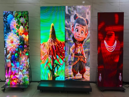 HD Indoor P2.5 Foldable Bracket Poster LED Screen untuk Shopping Mall Video Wall