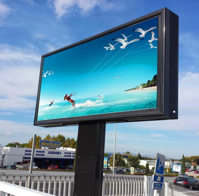 ODM P3.076 Dinding Video LED Luar Ruangan Papan Iklan LED Tetap ISO14001 1R1G1B Iklan