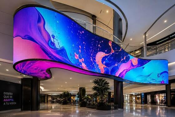 Full Color 64 X 64 Soft Curved Led Menampilkan Layar Sistem Kontrol Mooncell Kystar