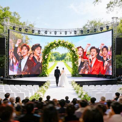 Sewa Latar Belakang Panggung Layar LED Pernikahan P5 Dinding LED Latar Belakang Panggung Konser