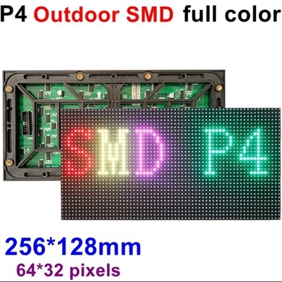 Modul Tampilan LED Penuh Warna P4 SMD Luar Ruangan 320X160mm / 256X128mm Modul Layar LED