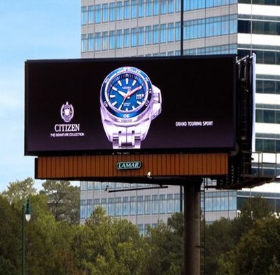 Menghemat energi, Tingkat refresh yang tinggi LED Video Wall Outdoor Kecerahan 3000-12000nits IP65 LED Display