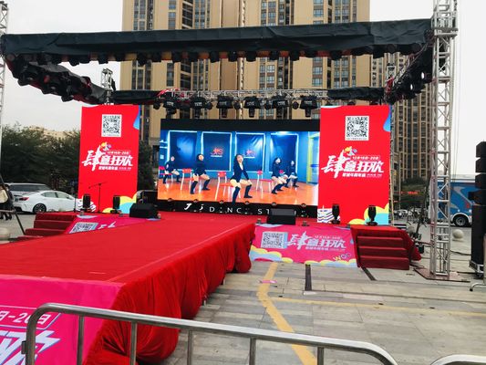 Tingkat Refresh Rate Tinggi Rental Led display P3.91 250*250mm RGB Panel 64x64 Pixel Led Video Wall