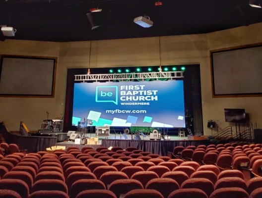 Indoor Full Color P3.91 Led Layar Backdrop Panggung Dinding Video FCC 64x64 Piksel
