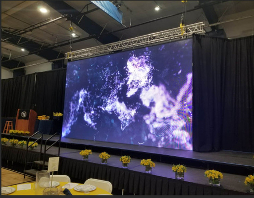 Indoor Full Color P3.91 Led Layar Backdrop Panggung Dinding Video FCC 64x64 Piksel