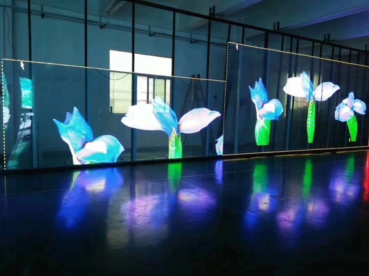 Transparansi Tinggi Layar LED Indoor / Outdoor Sudut Pandang Lebar