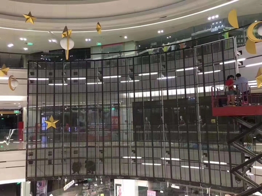 Transparansi Tinggi Layar LED Indoor / Outdoor Sudut Pandang Lebar