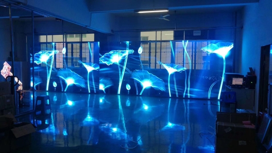 Layar LED Transparan Resolusi Tinggi Dengan Gamut Warna Lebar
