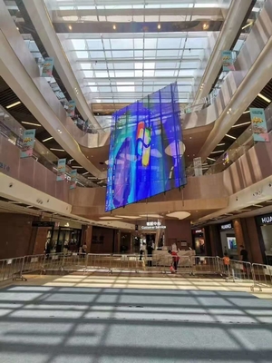 Dinding / Plafon / Lantai Dipasang Layar LED Transparan Untuk Indoor / Outdoor
