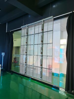 75% Tampilan LED Transparan Ruang Instalasi Indoor / Outdoor