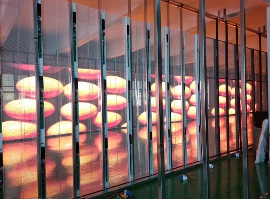 Wide Color Gamut Layar LED Kaca Transparan Ringan