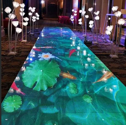 DMX Control LED Screen Floor Tiles Indoor / Outdoor Bahan paduan aluminium kelas tinggi