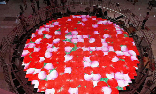 Ringan, tahan lama LED Indoor / Outdoor Floor Tile Screen RGB Warna Mengubah Pencahayaan
