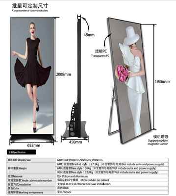 Layar Poster LED HD P2.5 Lipat Tampilan Dua Sisi Pusat Perbelanjaan Dinding Video