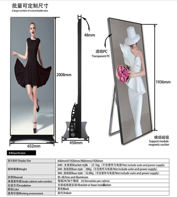 HD Indoor P2.5 Foldable Bracket Poster LED Screen untuk Shopping Mall Video Wall
