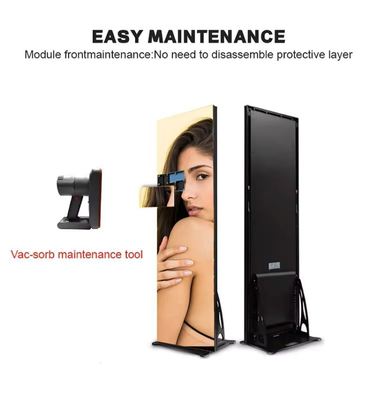Menghemat energi, Splicing Seamless Indoor P1.86 Layar LED Poster Iklan Video Player 100.000 Umur