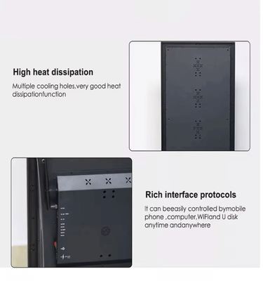 Menghemat energi, Splicing Seamless Indoor P1.86 Layar LED Poster Iklan Video Player 100.000 Umur