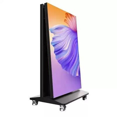 Poster Iklan LED Lipat Tahan Lama HD Pemutar Portabel Dinding Video P1.25 P1.538 P1.86 P2 P2.5 P3