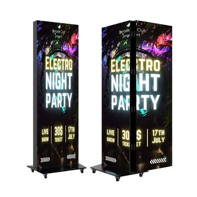 Menghemat energi, Kecerahan Tinggi Poster LED Sisi Dua Tampilan Warna Multifungsi Iklan Video Wall