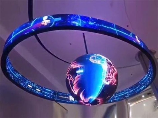 P1.86 Soft Led Display Cabinet 2800 ~ 3840 HZ Modul Fleksibel