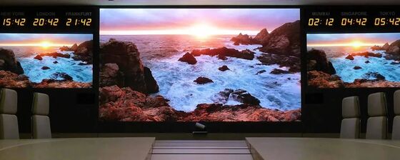 Kabinet LED tipis ultra-tipis setebal 22.5mm Ringan Resolusi Tinggi Untuk Ruang Rapat