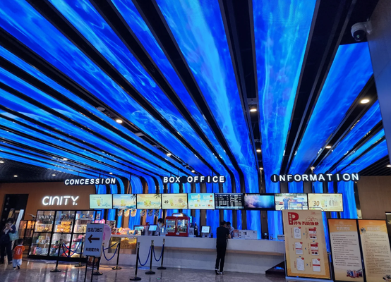 900cd Layar LED Indoor Full Color Sewa P3.91 Dinding Matriks LED CCC 65410 Piksel