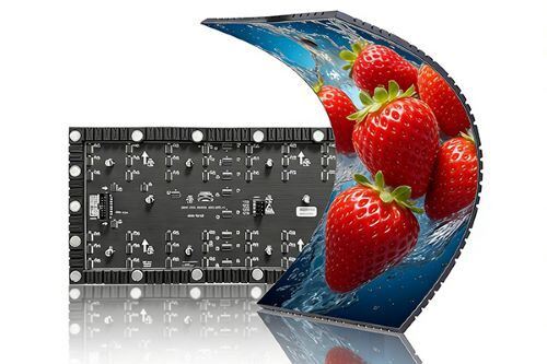 Panel Tampilan Matriks Modul Fleksibel LED 3840Hz ISO14001 Instalasi Hisap Magnetik