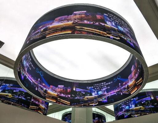 RoHs P4.81 900cd Curved LED Display Kabinet Aluminium Die Casting 13S