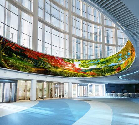 RoHs P4.81 900cd Curved LED Display Kabinet Aluminium Die Casting 13S