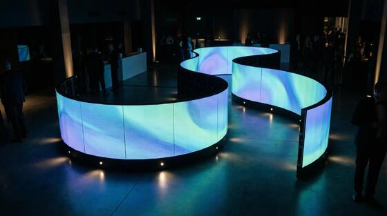 P1.538 Curved Led Video Wall RGB Indoor Full Color Led Display 3840Hz