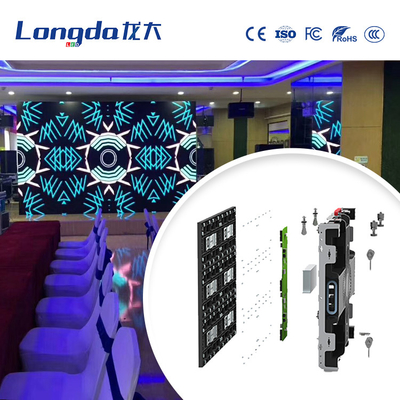 Layar Tampilan Led Melengkung Iklan Dalam Ruangan Portabel P3.91 900cd 43 scan