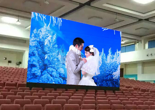4500cd AC90V Panggung Led Layar Latar Belakang Pernikahan 80m Jarak Pandang