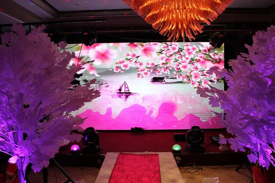 4500cd AC90V Panggung Led Layar Latar Belakang Pernikahan 80m Jarak Pandang