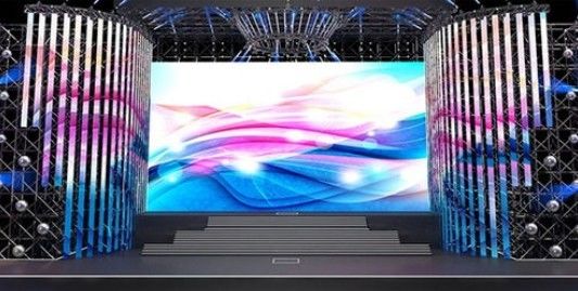 Layar Tampilan Led Melengkung Iklan Dalam Ruangan Portabel P3.91 900cd 43 scan