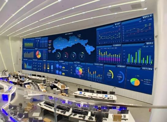 SMD1010 P1.25mm Rental Indoor Curved Led Display RGB Untuk Pusat Kontrol