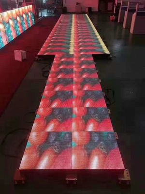 Sewa Layar LED Lantai Dansa Pesta Pernikahan ODM Perawatan Mudah 3840Hz Untuk Ubin Panggung