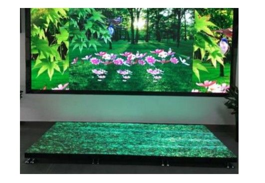 Layar LED Lantai Dansa Interaktif P3.91 3840Hz Tahan Aus Untuk Toko Ritel
