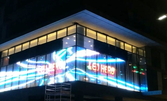 16.7 Triliun Kembali Led Jendela Tampilan Layar 220W/ M2 P7.8 Kecerahan Tinggi