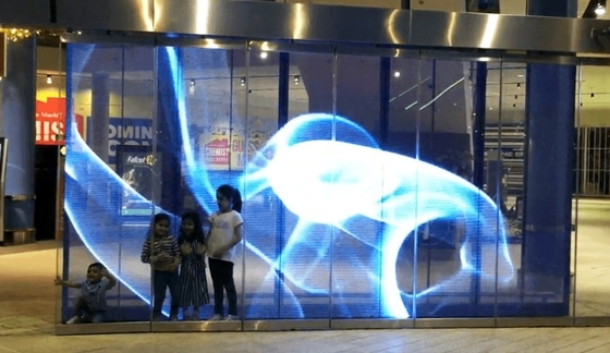 Layar Tampilan Jendela Led Gedung Longda 32873 Dots / M2 3840Hz