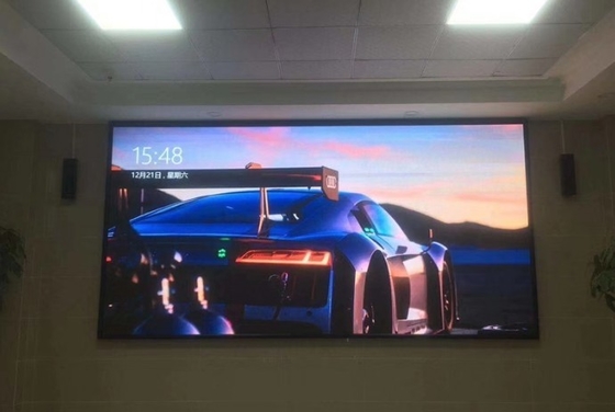 Layar Tampilan Led Iklan Dalam Ruangan Berwarna-warni 14bits P2 Led Video Wall 264V