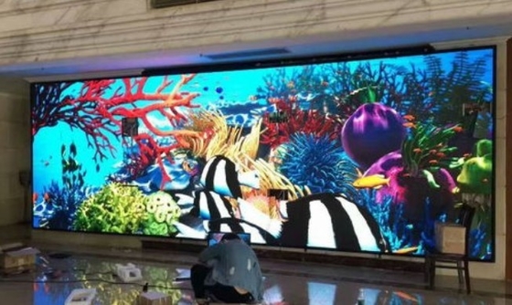 576 * 960mm Indoor P3 Led Screen Cabinets 180W / Sqm Resolusi Tinggi OEM