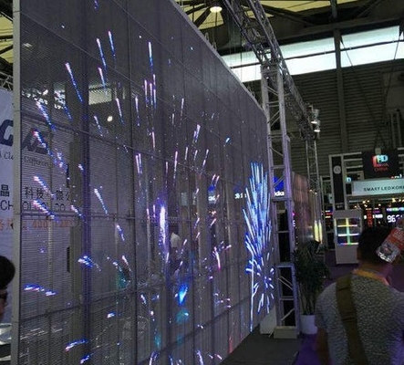 63775 Dots / M2 Led Jendela Tampilan Layar Tanda 1R1G1B ISO14001 Lihat Melalui