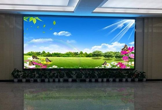 P1.875 Layar Iklan Led Besar Dalam Ruangan Komersial 48 X 48cm 600cd