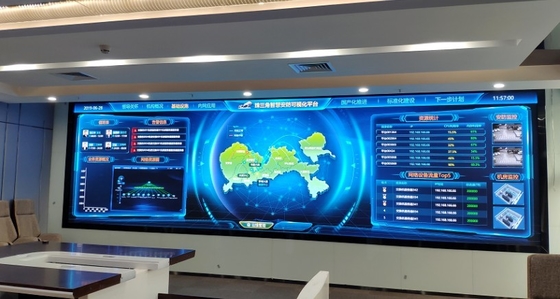 Layar Led Melengkung Ultra Ringan 1R1G1B ODM Untuk Ruang Rapat ROHS Sinkron