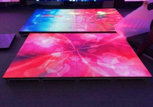 Sewa Lantai Dansa Disco Lighted 43222 Piksel/ M2 250*250mm 40m Jarak Pandang