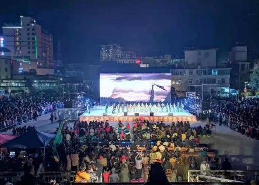 Layar LED Warna Penuh Luar Ruangan Longda 104x104 Titik Definisi Tinggi