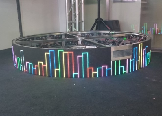 240 * 120mm LED Modul Fleksibel P4 Tampilan Led Lipat 1200Hz