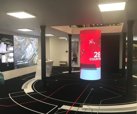 Modul Panel Layar Led Fleksibel Resolusi Tinggi P3 90V 130V 5000nits