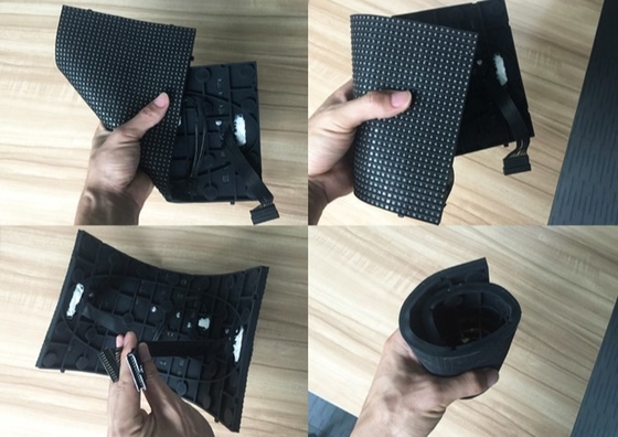 Layar Silinder SMD Led Modul Fleksibel Led Wall Tiles 140 Sampai 160deg Sudut Pandang